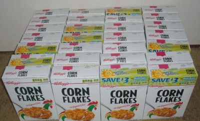 28 corn flake boxes