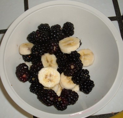 blackberries and bananas day 38