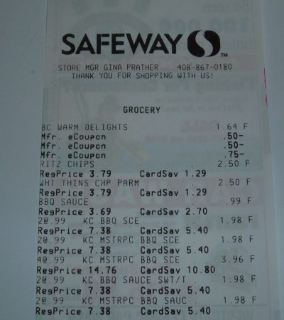 day 67 safeway receipt