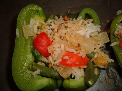 stuffed pepper fried rice