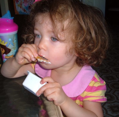 Lizzie takes cream cheese Lizzie takes cream cheese