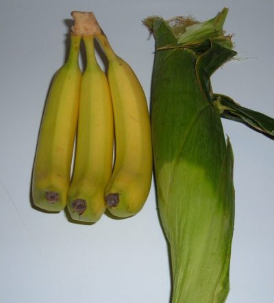 bananas and corn