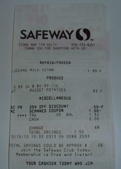 day 15 milk and potato receipt day 15 milk and potato receipt