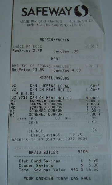 day 26 hot dog receipt day 26 hot dog receipt