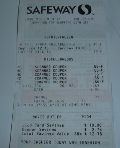 milk receipt milk receipt