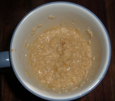 peanut butter oatmeal mixed