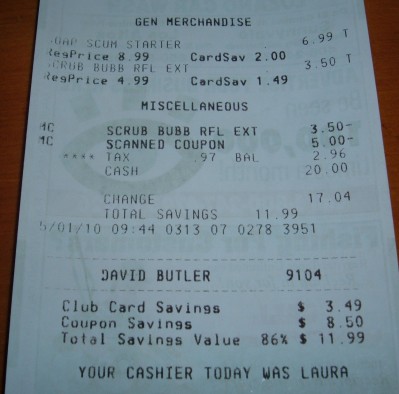 scrubbing bubbles receipt scrubbing bubbles receipt