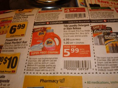 tide stain release Safeway store coupon