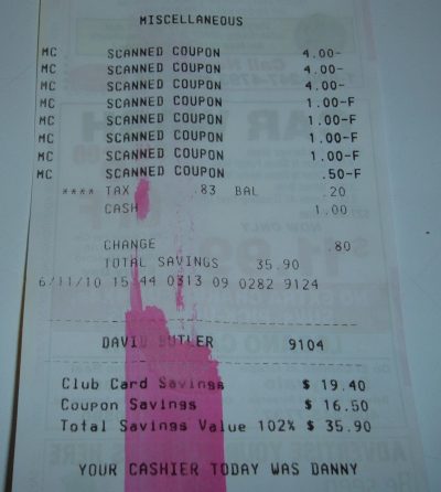 day 42 receipt total day 42 receipt total
