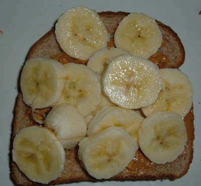 peanut butter and banana sandwich