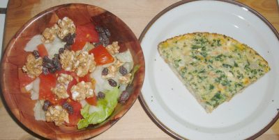 salad and quiche salad and quiche