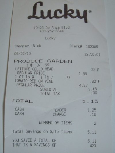 day 53 lucky receipt day 53 lucky receipt