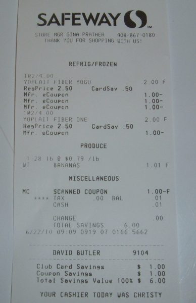 day 53 safeway receipt