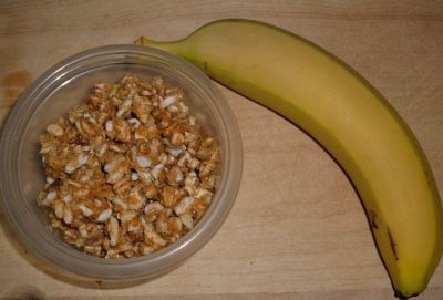 banana and granola banana and granola