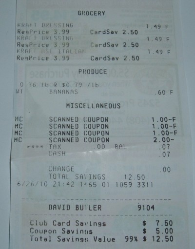 free banana receipt free banana receipt