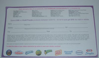 Kraft rebate