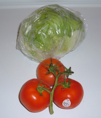 lettuce and tomatoes