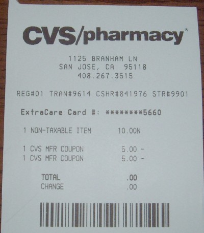 CVS money returned CVS money returned