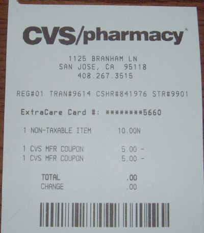 CVS money returned