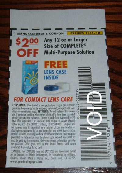 contact lense coupon