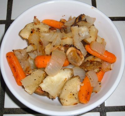roasted veggies lunch