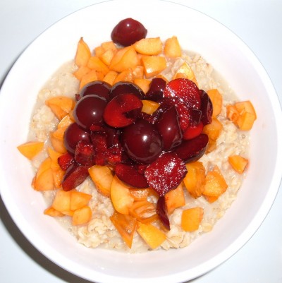 loquat cherry plum oatmeal