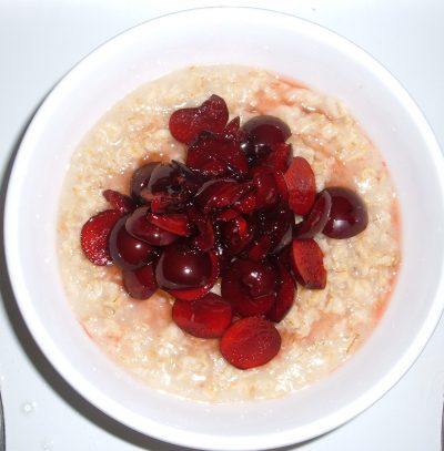 cherry plum oatmeal