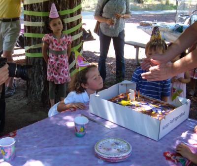 blowing out candles