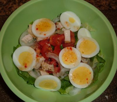 dinner salad egg