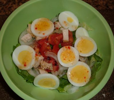 dinner salad egg dinner salad egg