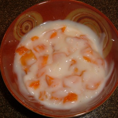 fresh apricot yogurt