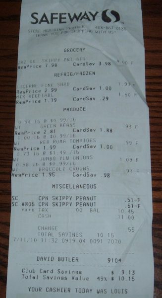 day 72 safeway receipt day 72 Safeway receipt