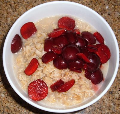 cherry plum oatmeal