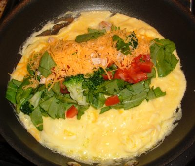 omelet cooking