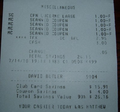 day 75 receipt total day 75 receipt total