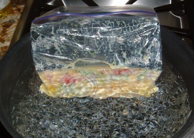 plastic bag omelet boiling water plastic bag omelet boiling water