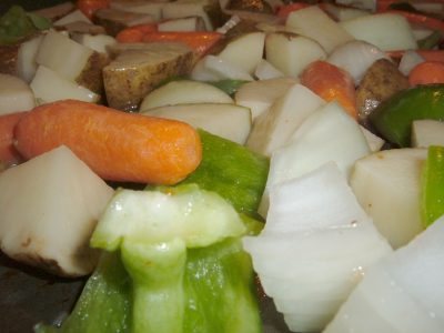 roasted veggies precook