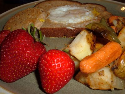 egg bread circle breakfast