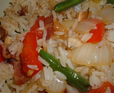 veggie chicken rice