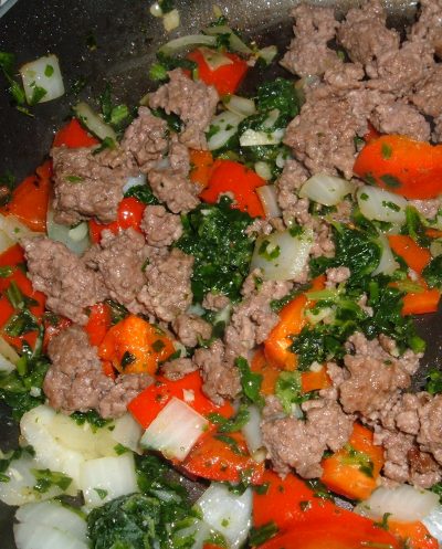 spinach hamburger rice spinach hamburger rice