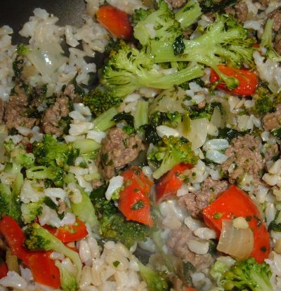 beef rice broccoli