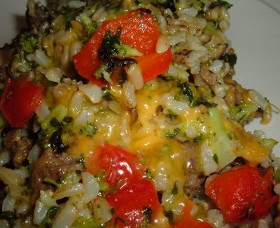 veggie beef cheese rice