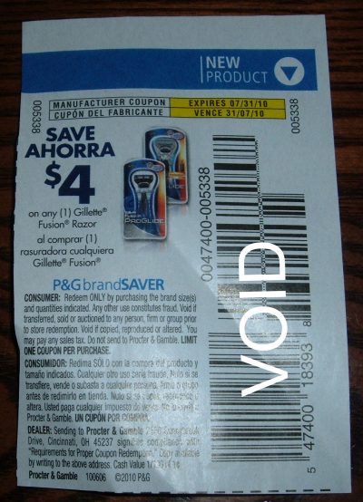 fusion razor coupon