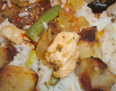 potato rice veggie mix