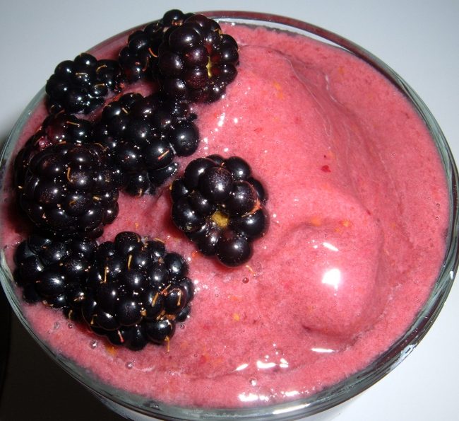 blackberry yellow plum smoothie