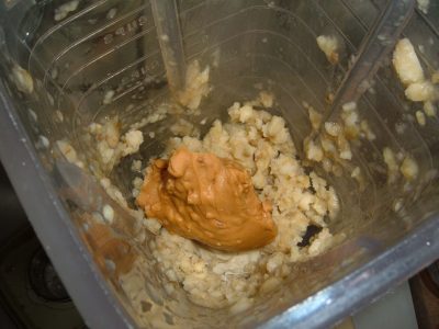 peanut butter in mixer peanut butter in mixer
