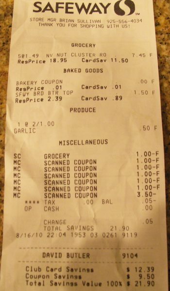 receipt free food receipt