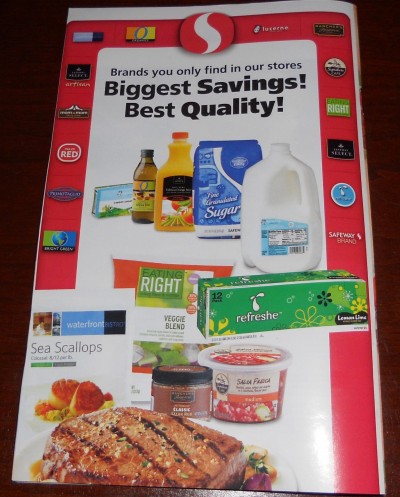 Safeway Thanksgiving coupon book back Safeway Thanksgiving coupon book back