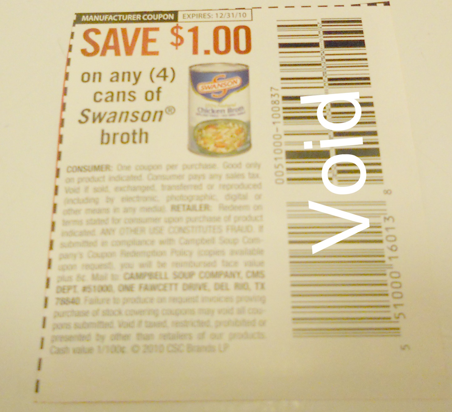 swansons coupon
