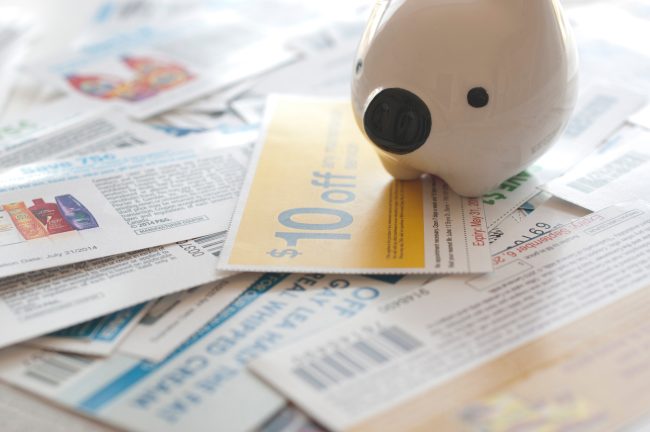 Abstract saving money concept. catalina coupon